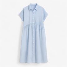 Dress : Freja | Let og Løs Sommerkjole til Damer in Blauw van Pantinoshop