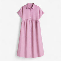 Dress : Freja | Let og Løs Sommerkjole til Damer in Roze van Pantinoshop