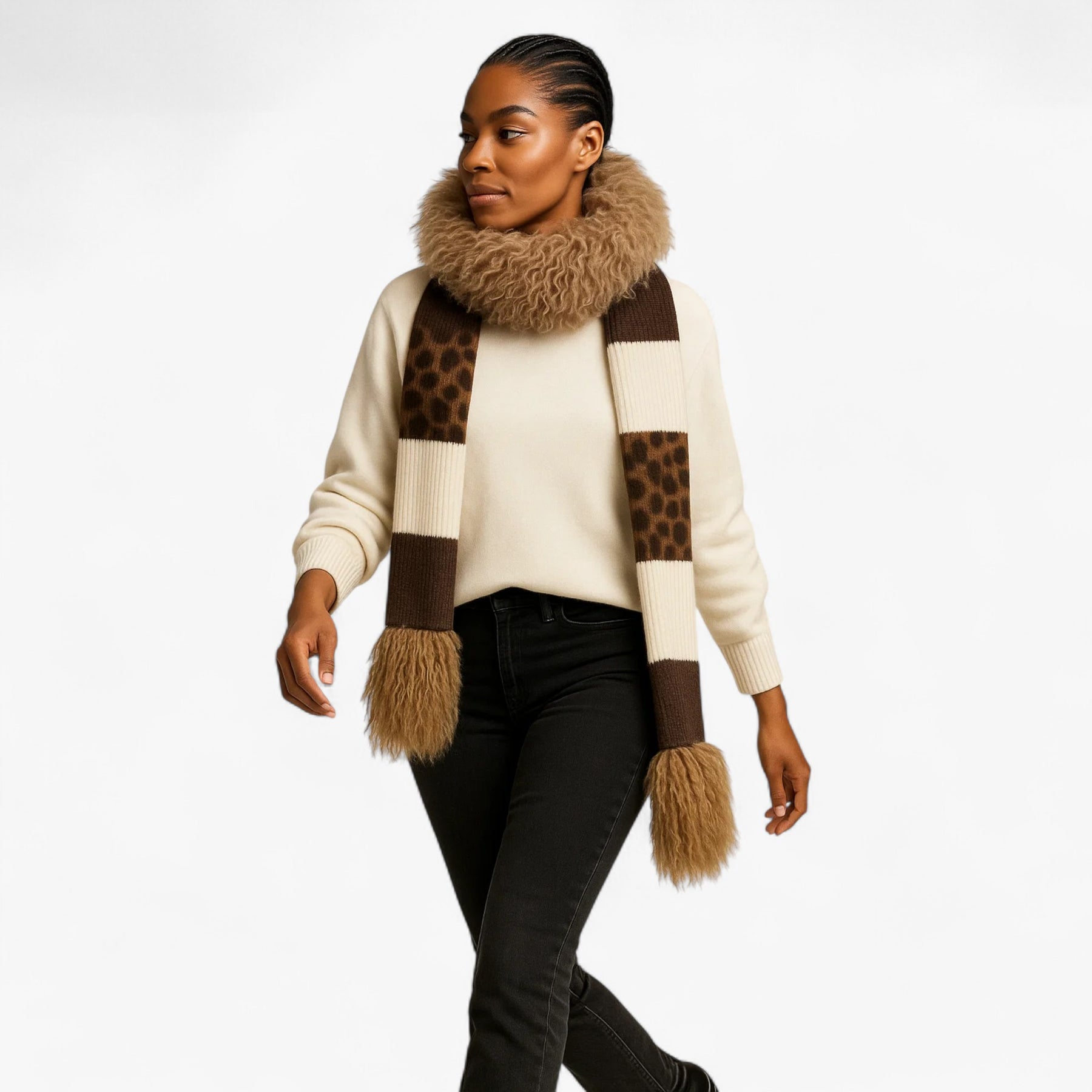 men's fashion : Leonie | Luipaard Breisjaal – Warme en Stijlvolle Must-Have in van Pantinoshop