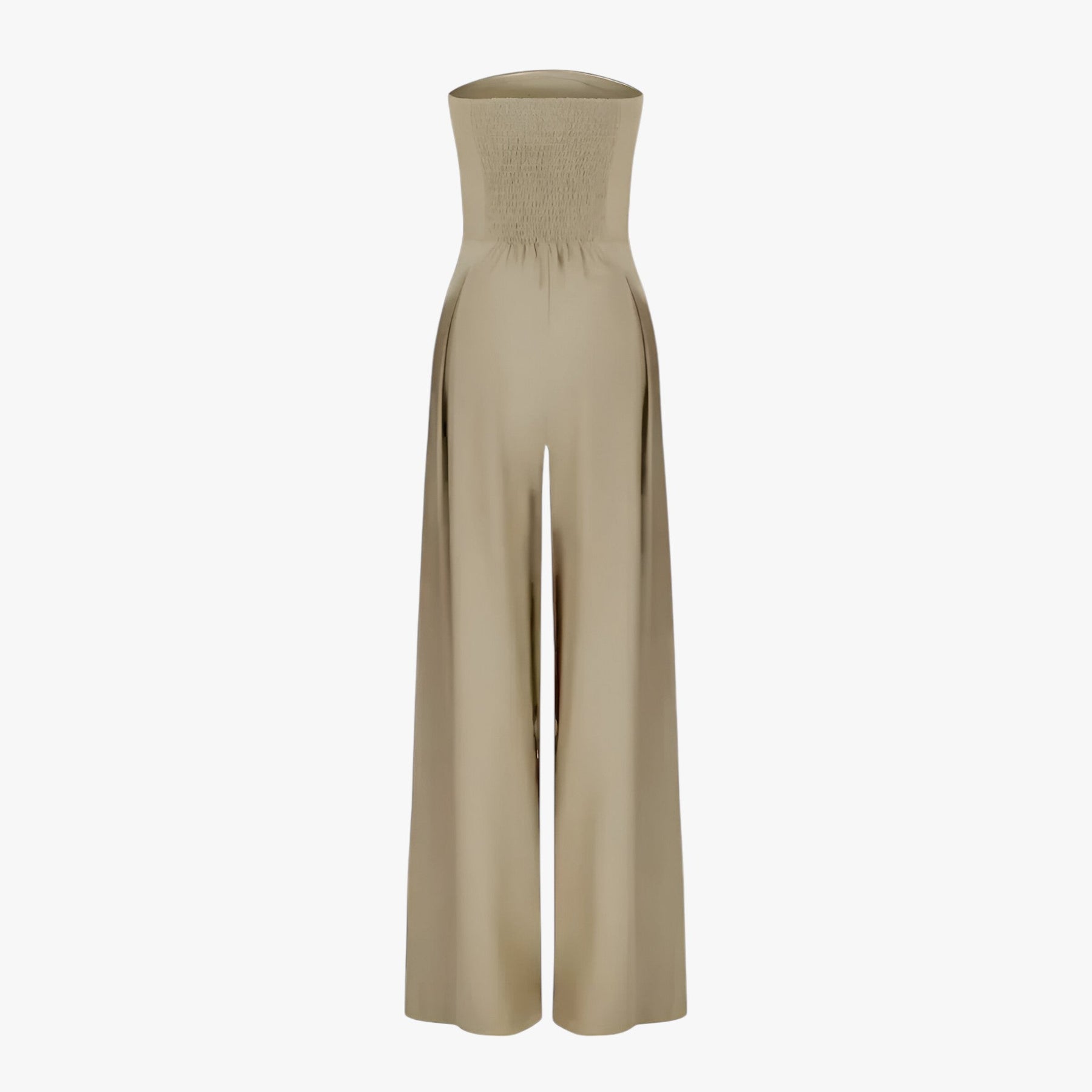 Elegante Zwarte Strapless Dames Jumpsuit - Chic en Comfortabel voor Zomerse Ceremonie