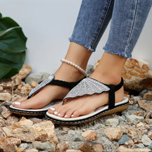 Lynn | Stijlvolle Strepen Design Sandalen - Perfect voor Dames die van een Trendy en Uniek Ontwerp Houden - Zwart - Lynn | Stijlvolle Strepen Design Sandalen - Perfect voor Dames die van een Trendy en Uniek Ontwerp Houden - € - Pantino