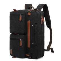 bags : Julia Uniek rugzak - rugzak dames - laptop rugzak in Canvas Zwart van Pantino