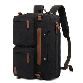 bags : Julia Uniek rugzak - rugzak dames - laptop rugzak in Canvas Zwart van Pantino