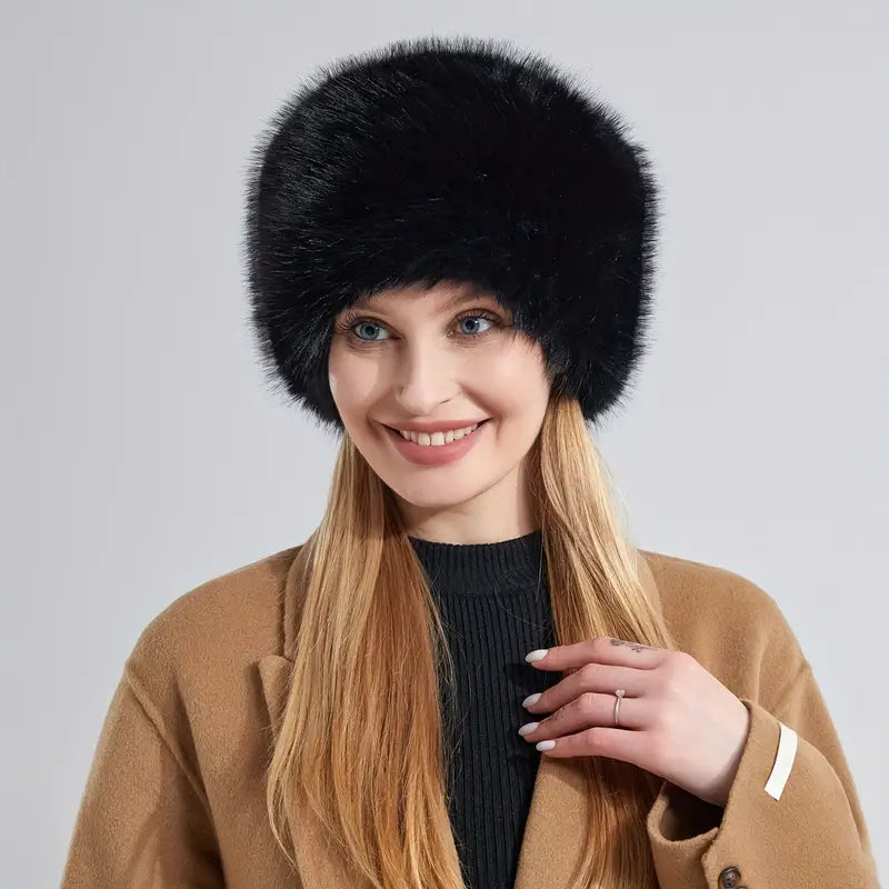 Winterse fluffy muts - Zwart - - Pantino