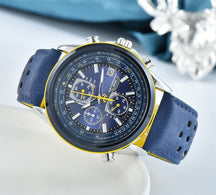 AeroMaster | Stijlvol en Functioneel Pilotenhorloge - Blauw (leren band) - AeroMaster | Stijlvol en Functioneel Pilotenhorloge - €30 - Pantino