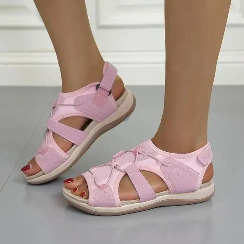 Noor | Klassiek Wit Sandalen - Elegante Dames Sandalen voor een Tijdloze Stijl - Roze - Noor | Klassiek Wit Sandalen - Elegante Dames Sandalen voor een Tijdloze Stijl - € - Pantino