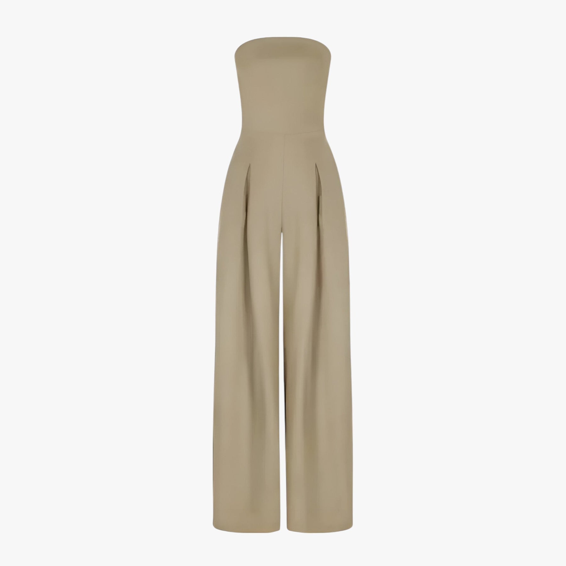 Elegante Zwarte Strapless Dames Jumpsuit - Chic en Comfortabel voor Zomerse Ceremonie