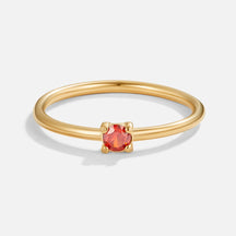 Birthstone 18K Ring - Jul - Ruby - Ring - Pantino