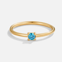 Birthstone 18K Ring - December - Blue Zircon - Ring - Pantino