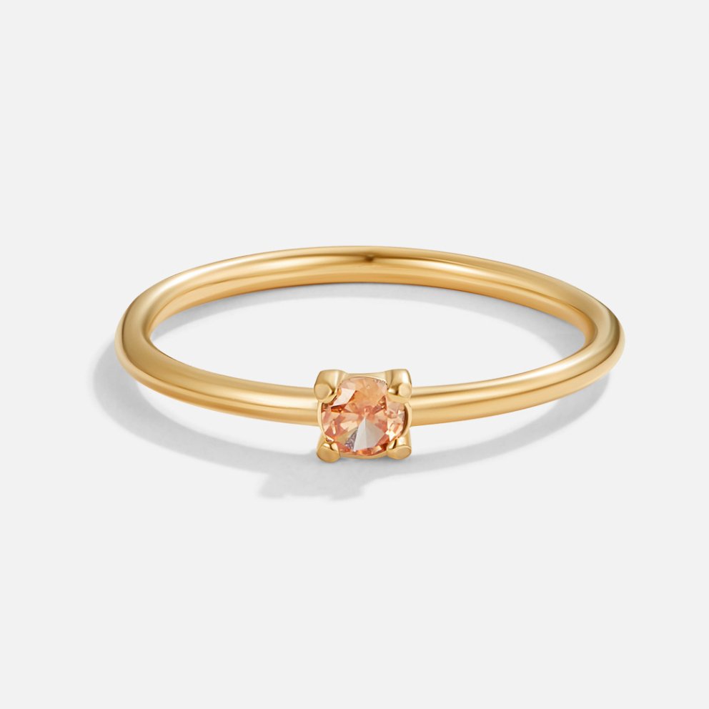 Birthstone 18K Ring - November - Golden Topaz - Ring - Pantino