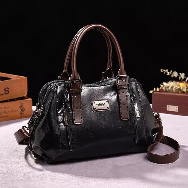 Harlyn - Elegante Vintage Handtas Evergreen Handbag Pantino Zwart  