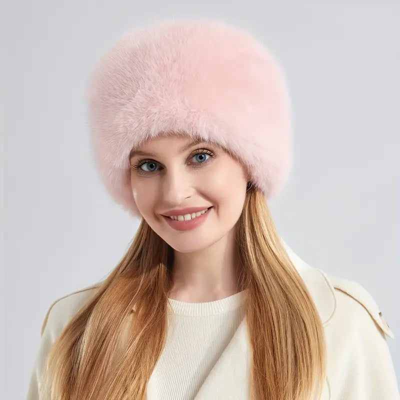 Winterse fluffy muts - Roze - - Pantino