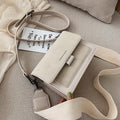 Bolso bandolera para mujer crema - Diseño elegante de cuero - Cuero PU