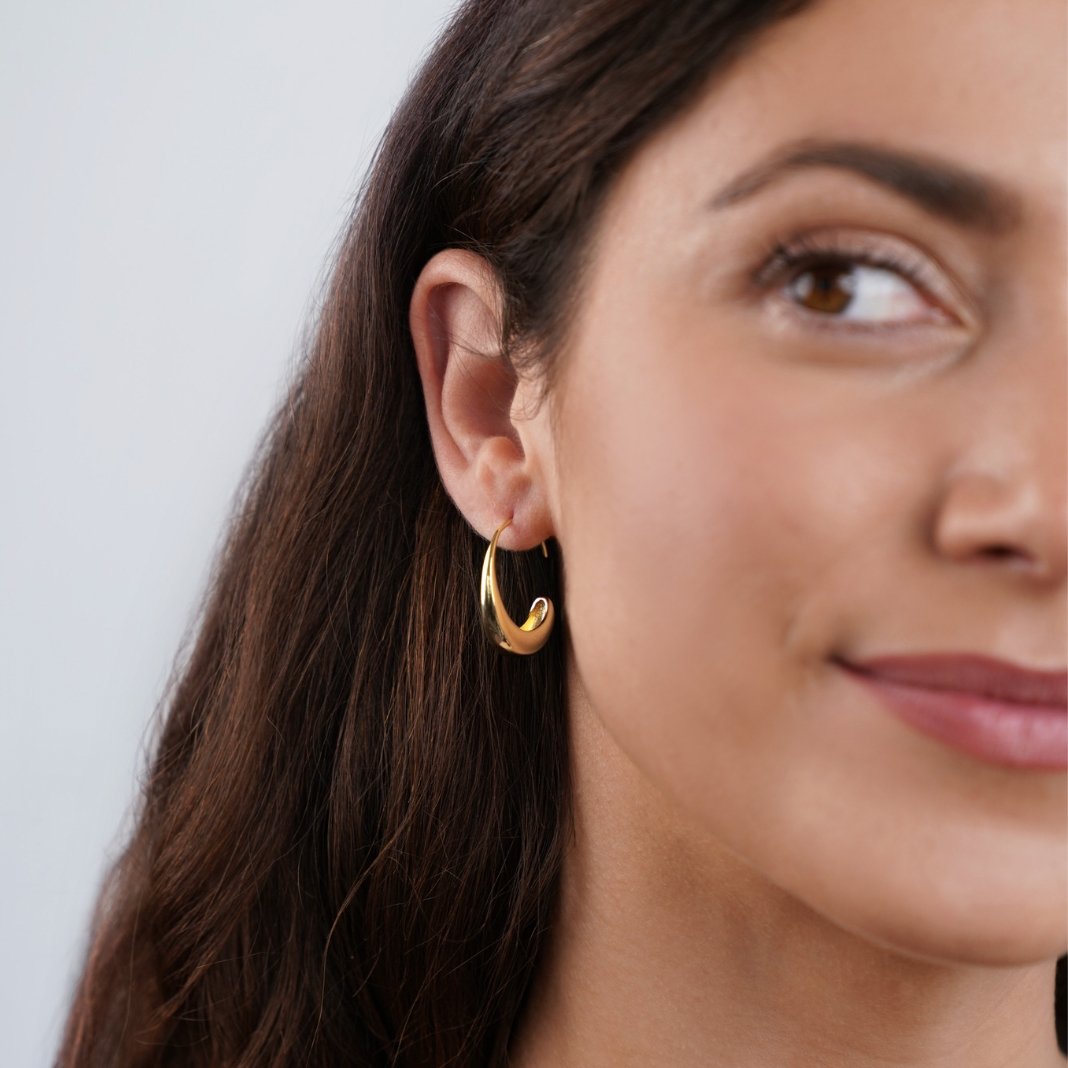 Drop Hoop Oorbellen - - Earrings - Pantino