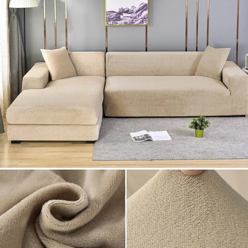 CouchCover - Zachte antislip meubelbeschermer - Beige - - Pantino