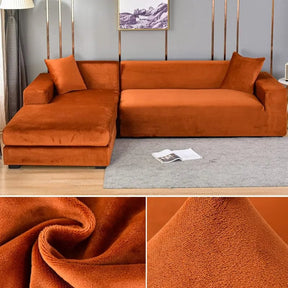 CouchCover - Zachte antislip meubelbeschermer - Oranje Bruin - - Pantino