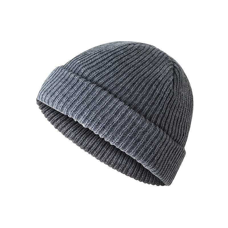 Lonnalee Trawler Watch Cap Schedel Hoed Revers Unisex Winter Vissersmuts Korte Muts Heren, Zwart, One size