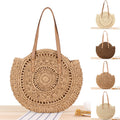Stråhåndtaske Sommer Strand - Beige