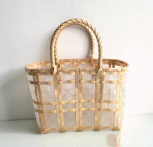 Veala | Transparante Jelly Strandtas - Beige - Beach bag - Pantino