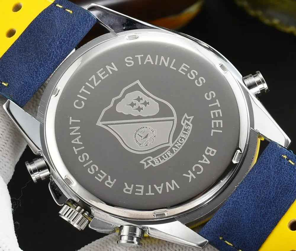 MultiSteel herrechronografur, læderrem, elegant og præcist