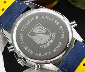 MultiSteel herrechronografur, læderrem, elegant og præcist