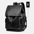 Mochila para hombre negro - Mochila impermeable para hombre con carga USB, compatible con portátil de 13,3 pulgadas