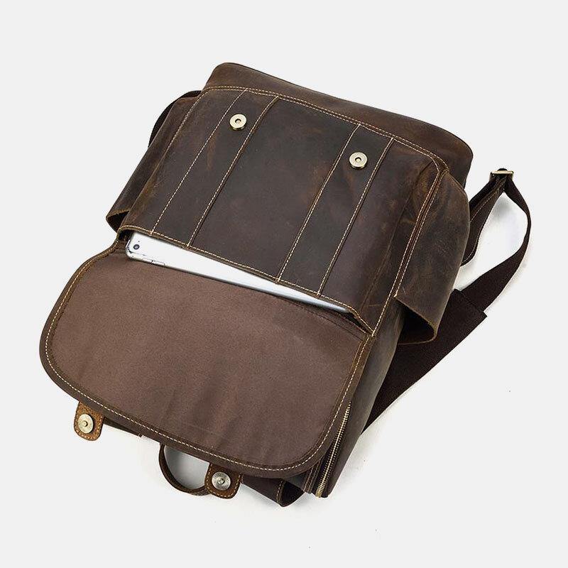 Vintage anti-diefstal laptoprugzak voor heren, geschikt voor 15,6 inch - - Backpack - Pantino