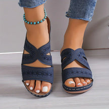 Jade | Dames Zijden Sandalen - Luxe Ontwerp voor een Stijlvolle en Comfortabele Pasvorm - Marineblauw - Jade | Dames Zijden Sandalen - Luxe Ontwerp voor een Stijlvolle en Comfortabele Pasvorm - € - Pantino