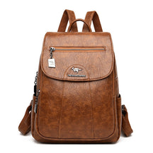bags : Leren Dames Rugtas Zwart - Stijlvol & Ruim voor Dagelijks Gebruik in Brown van Pantino