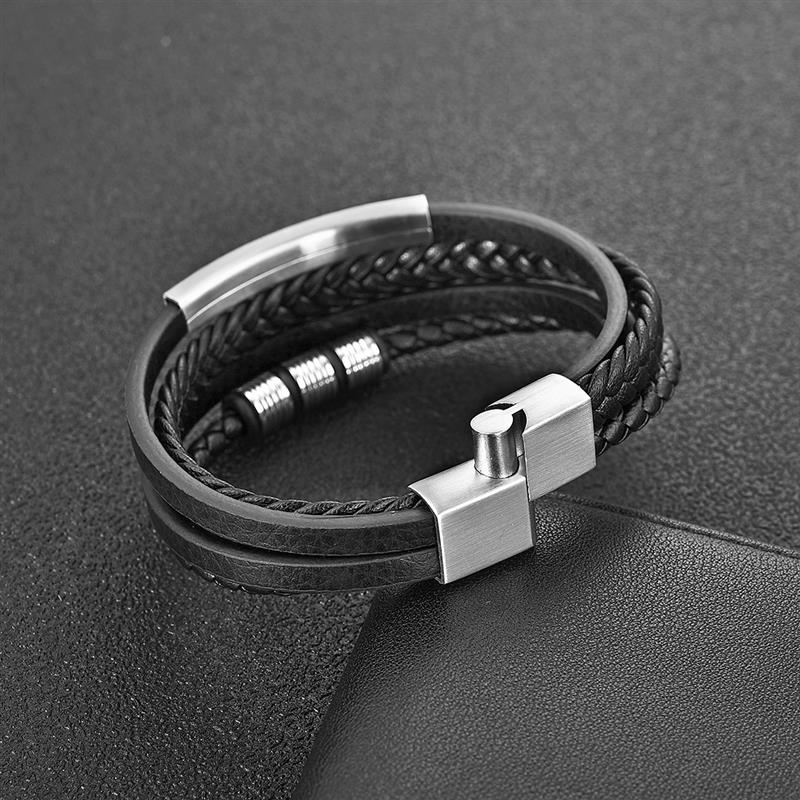 Braided Multilayer Armband voor Heren - - Armband - Pantino