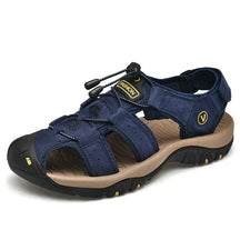 Ruben - Bruine Heren-Sandalen - Blauw - Sandalen - Pantino