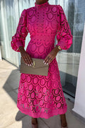 Abito elegante da donna in pizzo - Rosa chiaro