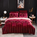 Luxe Layer - Dekbedovertrek 'Geometrisch Patroon' Verkoelend en Ademend - Rood