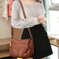Borsa a Tracolla Donna Marrone - Design di Lusso in Pelle - Pelle PU