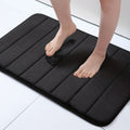Alfombrilla de baño antideslizante cómoda y de secado rápido - Lavable a máquina - Negro