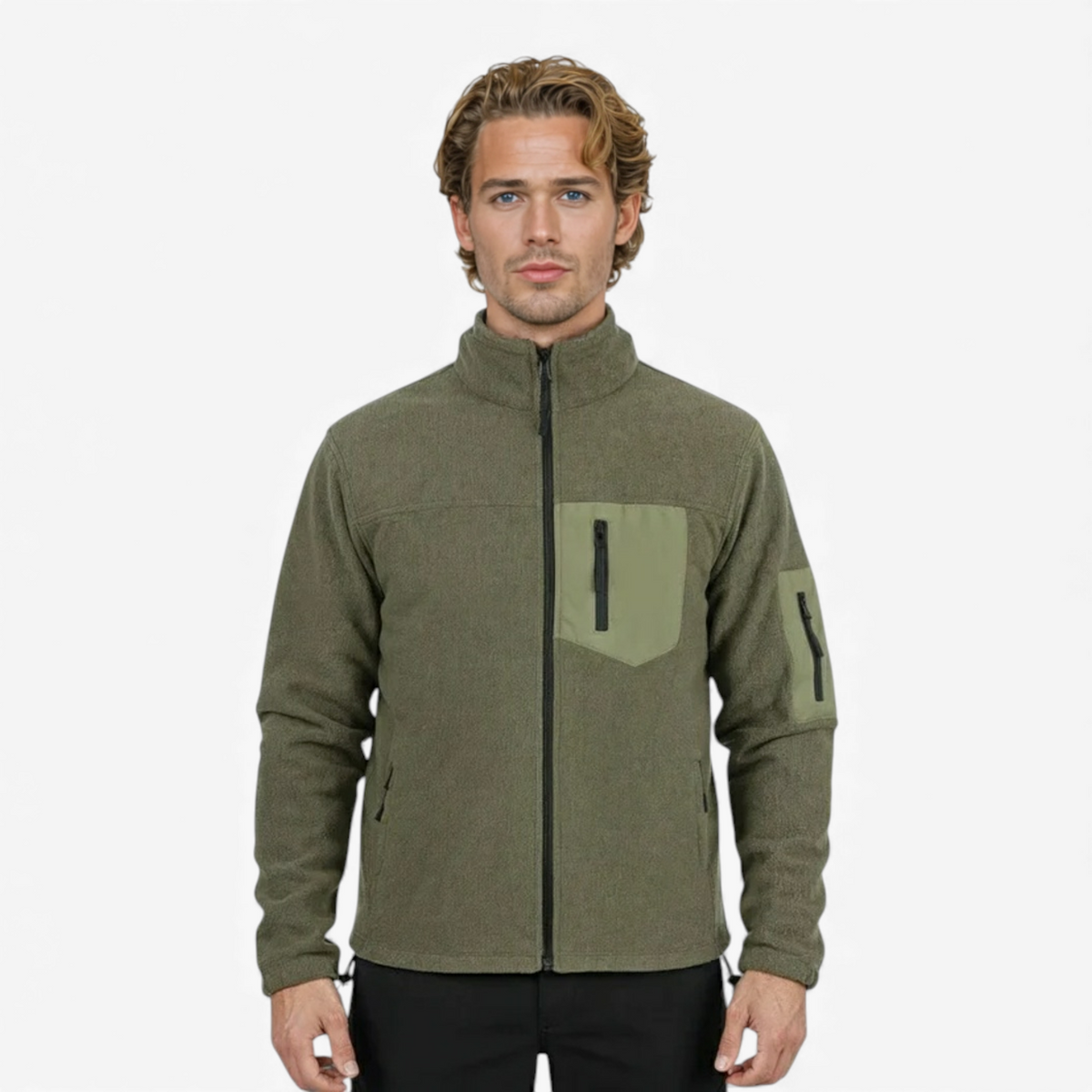 Heren Bovenkleding : Oliver | Heren Slim Fit Winterjas van Polarfleece in van Pantino