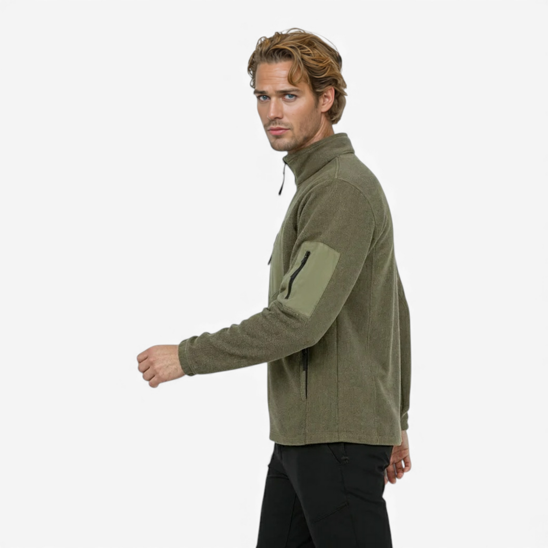 Heren Bovenkleding : Oliver | Heren Slim Fit Winterjas van Polarfleece in van Pantino