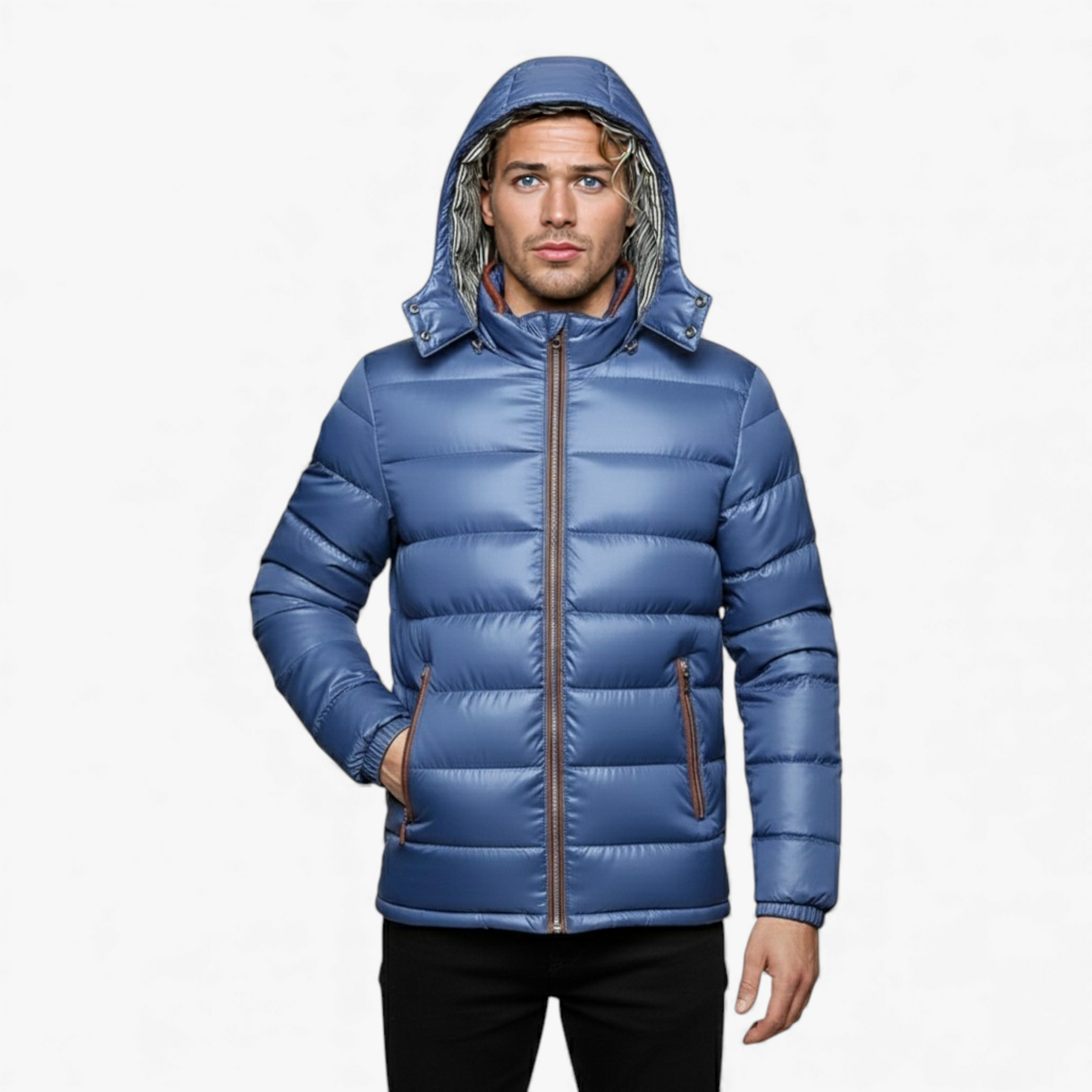 Herenjassen & -jacks : Luke | Heren Jas Winter met Capuchon in van Pantino