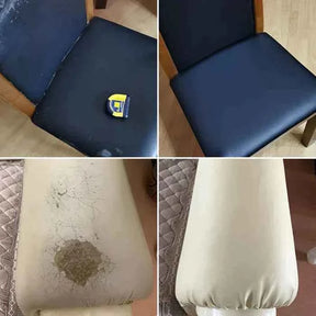 Zwarte zelfklevende leerlappen voor reparatie van bank, autostoelen, kleding - Set van 10x20cm