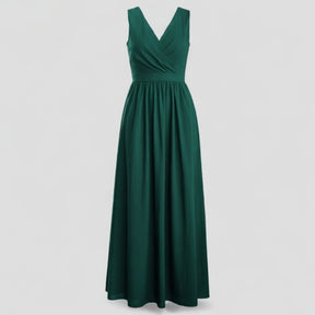 Dress : Adelina | Dames Elegante Lange Maxi Jurk Zomer in Diepblauw van Pantino