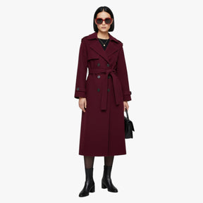 Damesjassen & -jacks : Brianna | Dames Lange Winterjas met Riemen in van Pantino