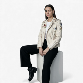 Damesjassen & -jacks : Cassey | Dames Retro Tussenjas met Bloemenmotief in van Pantino