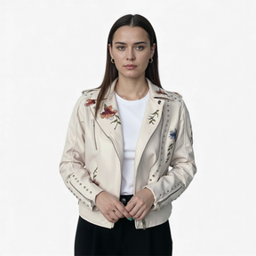 Damesjassen & -jacks : Cassey | Dames Retro Tussenjas met Bloemenmotief in van Pantino