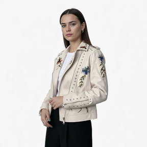 Damesjassen & -jacks : Cassey | Dames Retro Tussenjas met Bloemenmotief in van Pantino