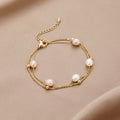 Armbånd Rosa - Celine Pearl 15 Cm