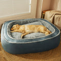 SnuggleNest - Cuccia di Lusso e Confortevole per Cani - Blu Scuro
