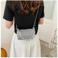 Borsa a Mano Argento - Elegante e alla Moda con Paillettes