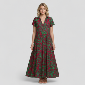 Dress : Armani | Dames Lange Maxi Jurk met Zakken in van Pantino