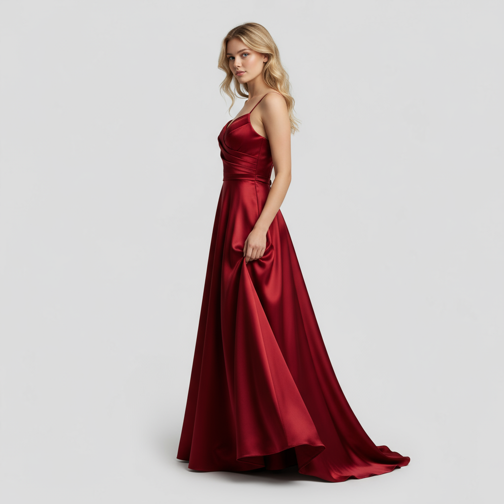 Dress : Camellia | Dames Elegante Lange Jurk met V-hals in van Pantino