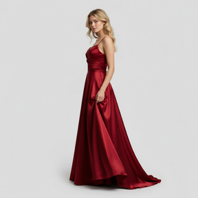 Dress : Camellia | Dames Elegante Lange Jurk met V-hals in van Pantino
